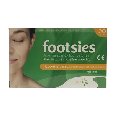 Footsies By Thinklife (Japanese Foot Patches) Hypo-Allergenic Patches x 20 Pack
